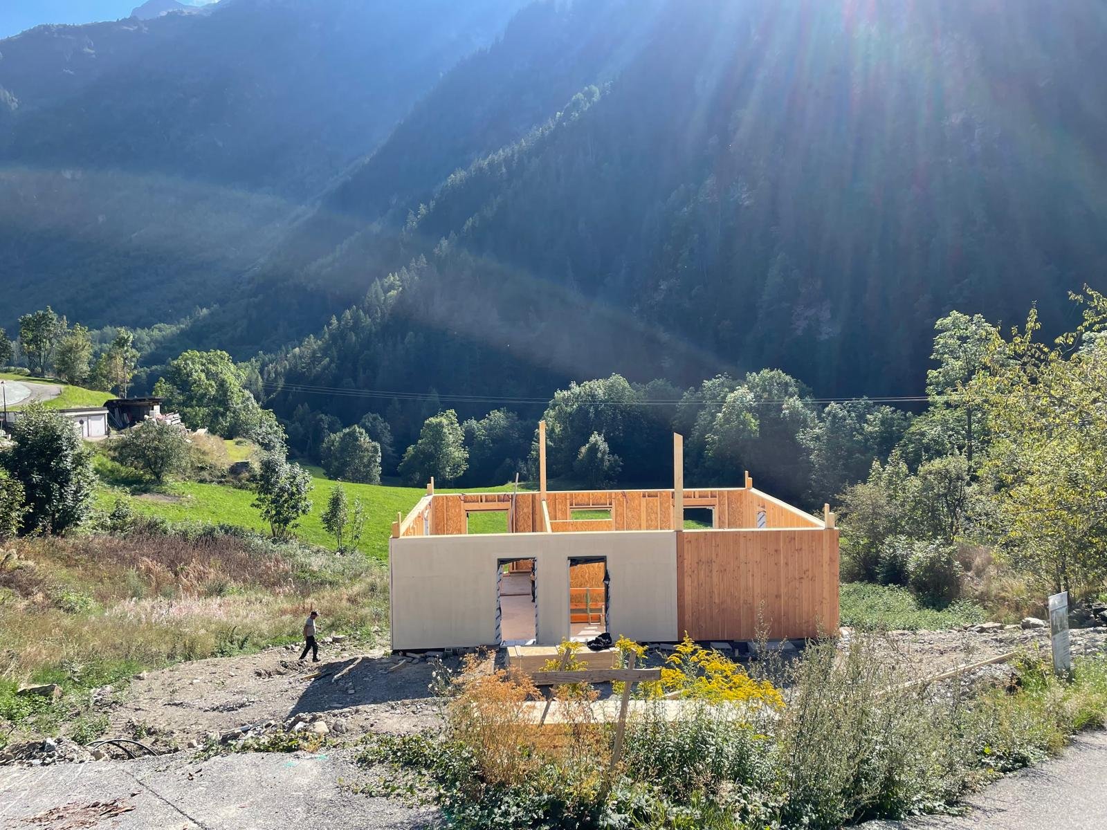 Construction d'une maison en ossature bois